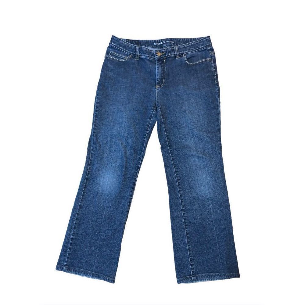 MICHAEL Michael Kors Women's Dark Blue Boot Cut Jeans
